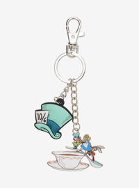Llavero con dijes de Mad Hatter - Alice in Wonderland