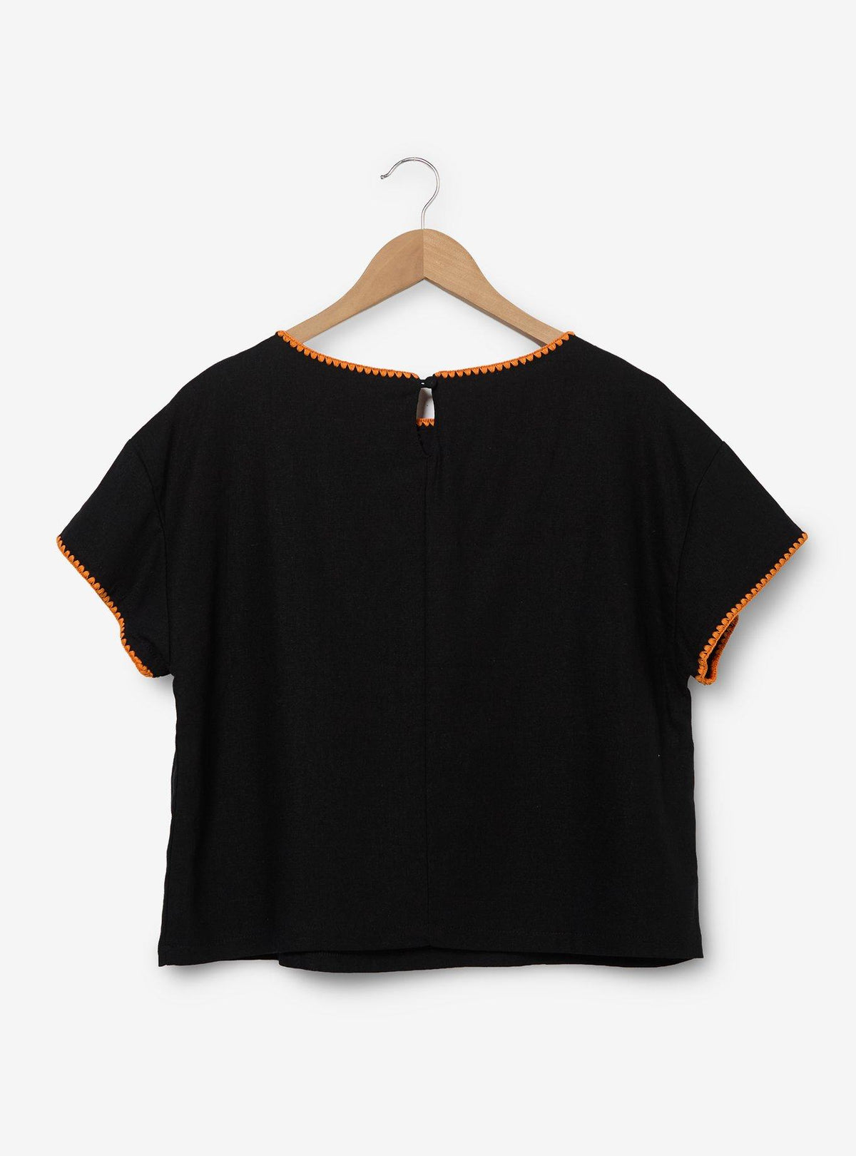 Blusa de lino Coco bordada para mujer, tallas grandes