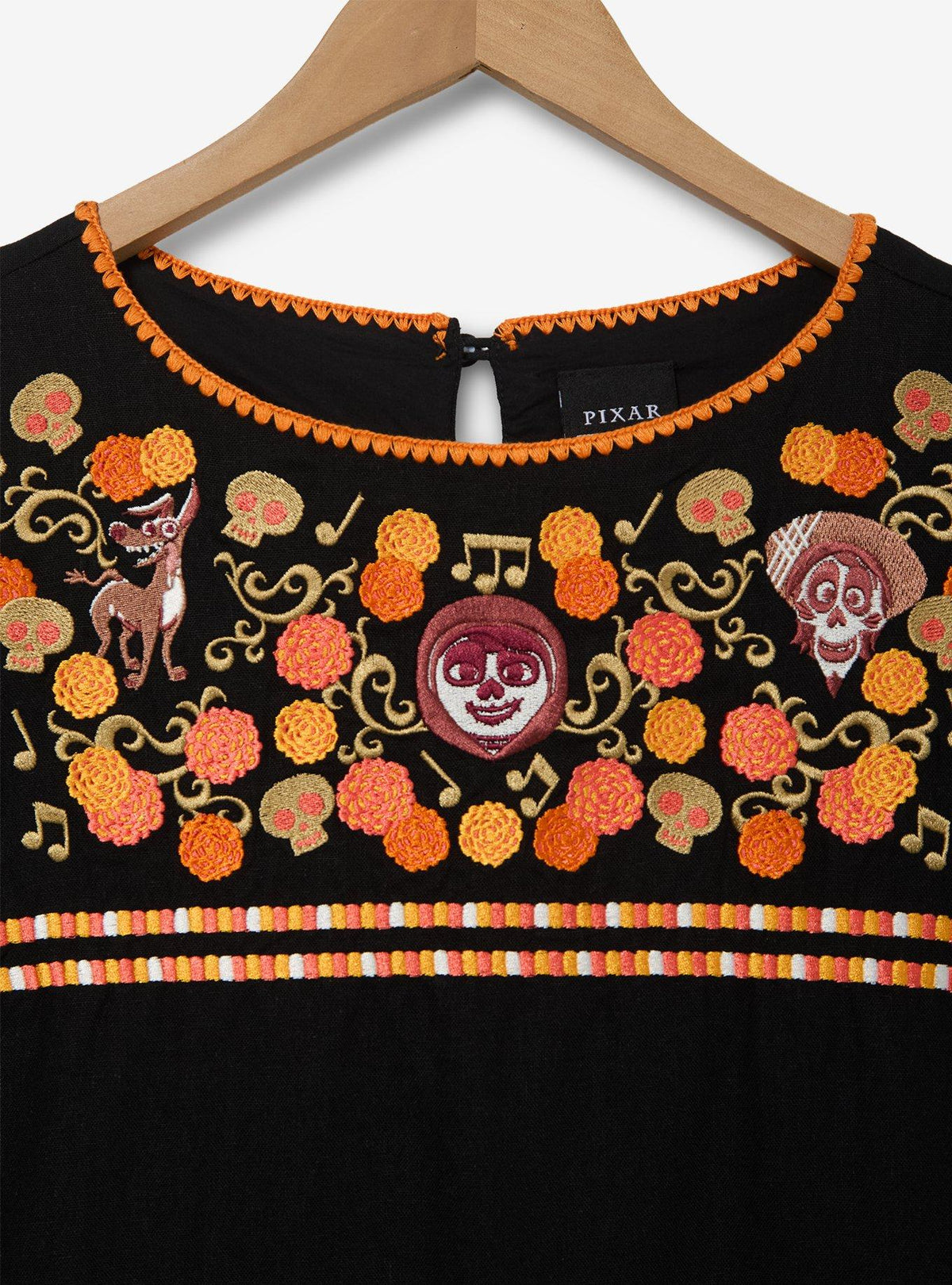 Blusa de lino Coco bordada para mujer, tallas grandes