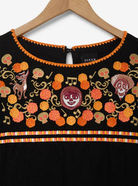 Blusa de lino Coco bordada para mujer, tallas grandes