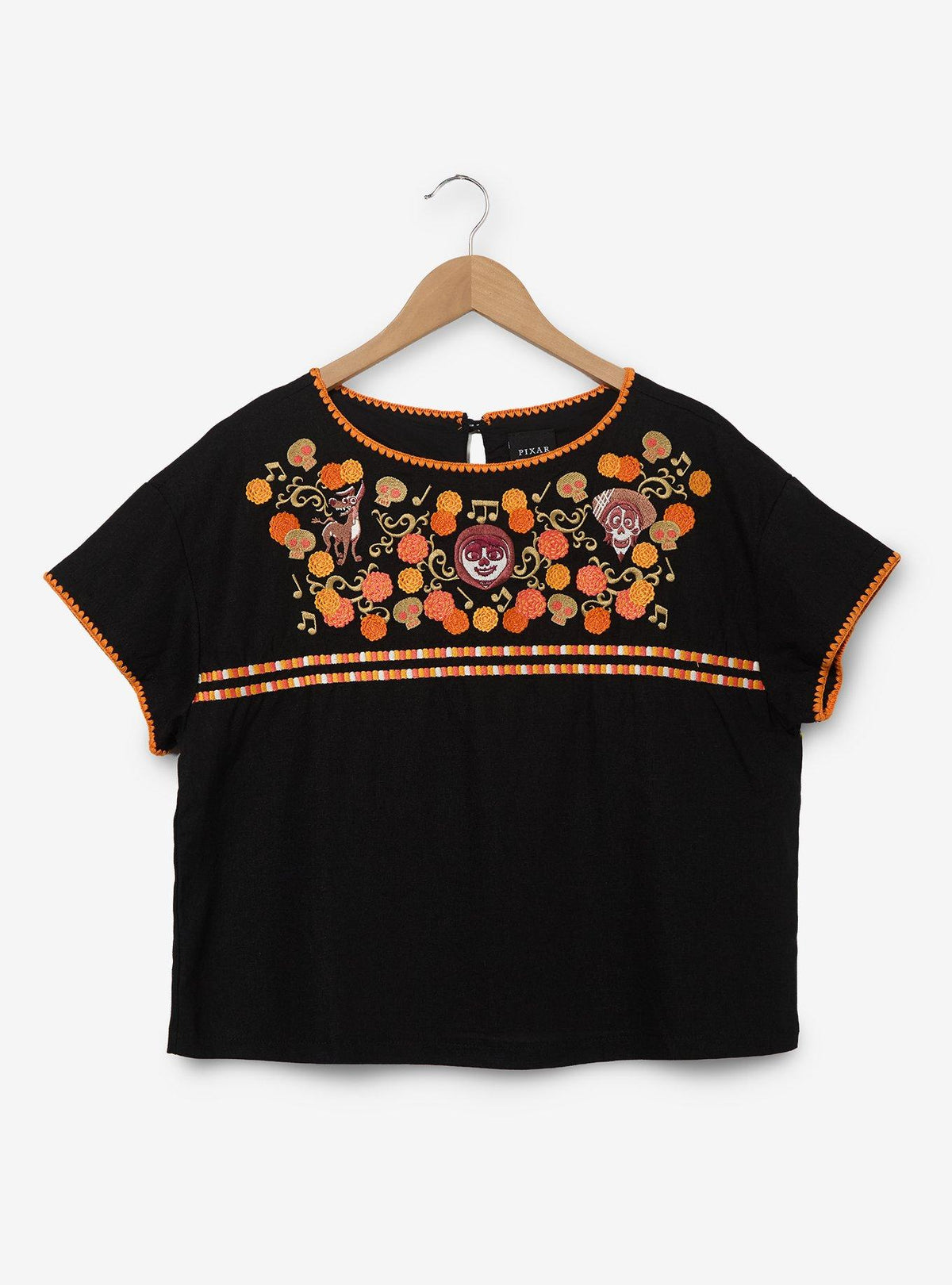Blusa de lino Coco bordada para mujer, tallas grandes