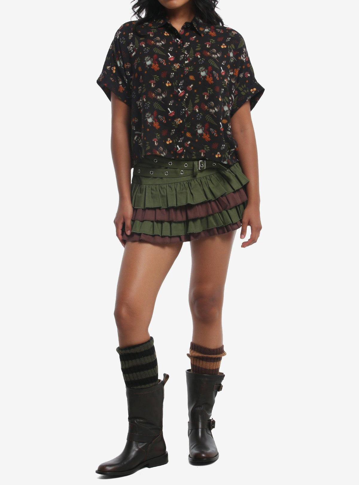 Camisa Halloween de animalitos del bosque para niñas