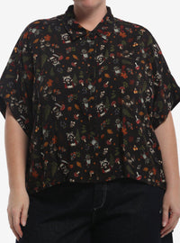 Camisa Halloween de criaturas del bosque, talla plus