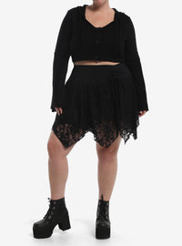 Bolero tejido Cosmic Aura con capucha, talla grande