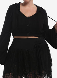 Bolero tejido Cosmic Aura con capucha, talla grande