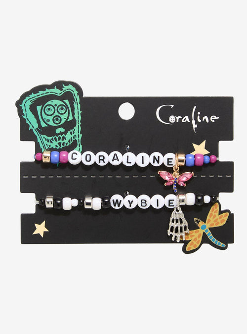 Set de pulseras de la amistad Coraline y Wybie