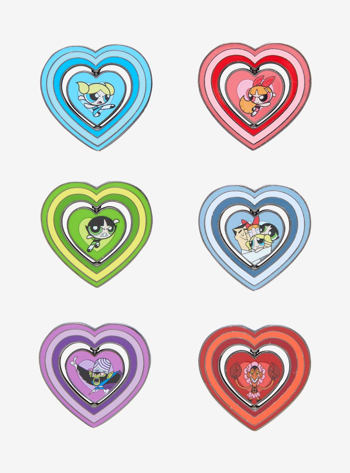 Pin sorpresa giratorio de corazón The Powerpuff Girls