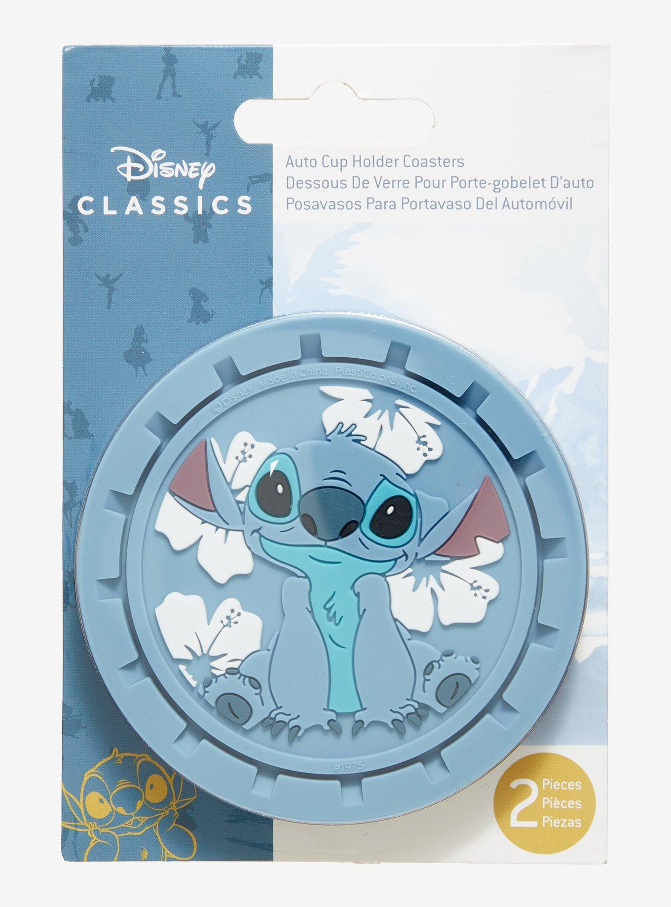 Set de posavasos florales para auto de Lilo & Stitch