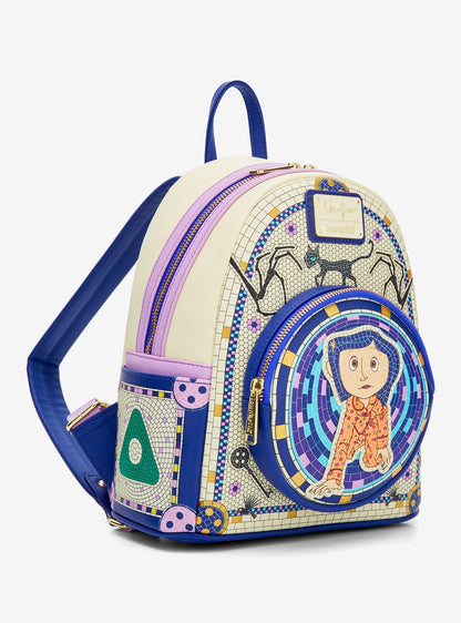 Mochila mini Coraline Through the Tunnel Mosaic