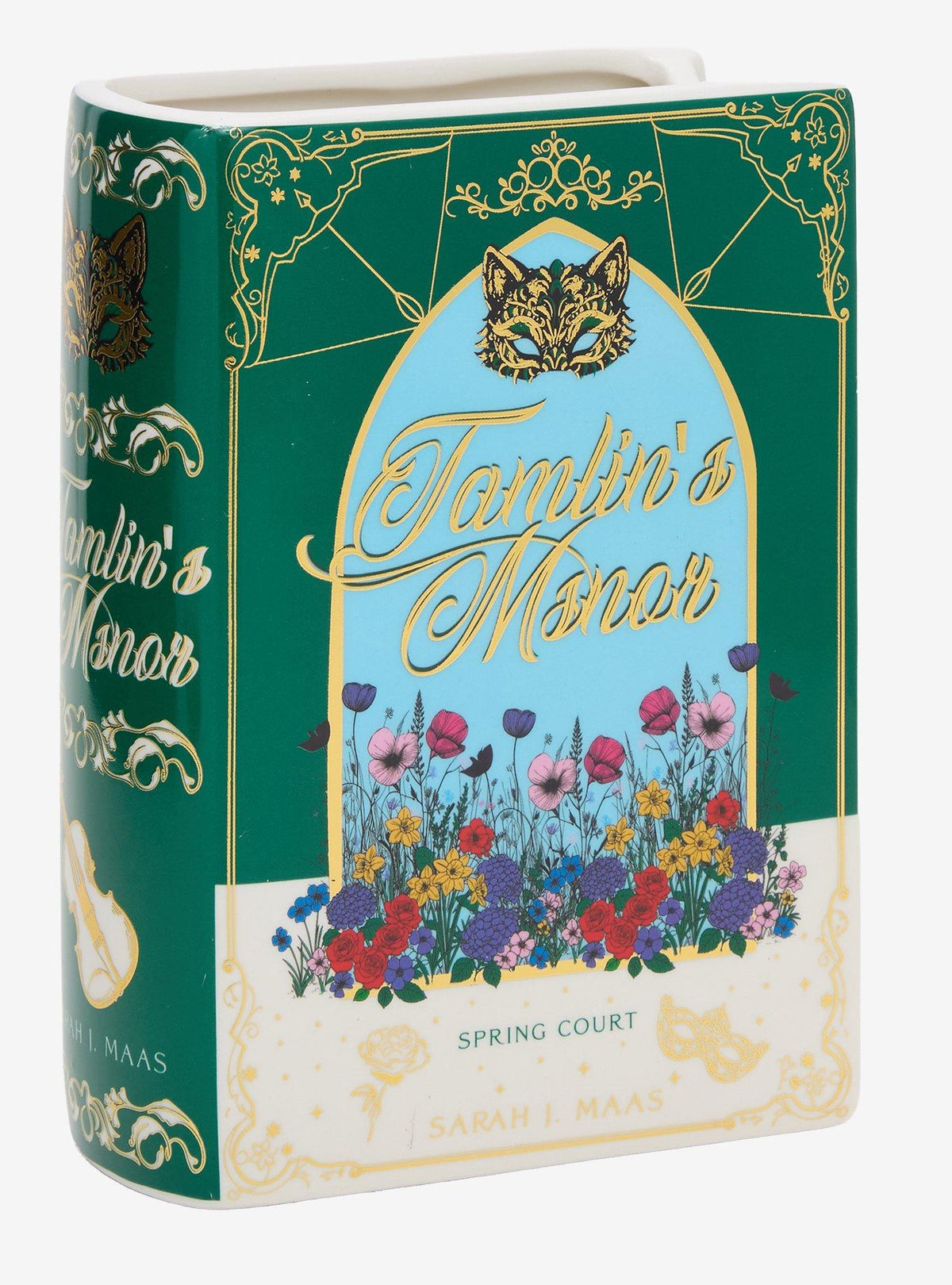Florero con forma de libro de A Court of Thorns and Roses