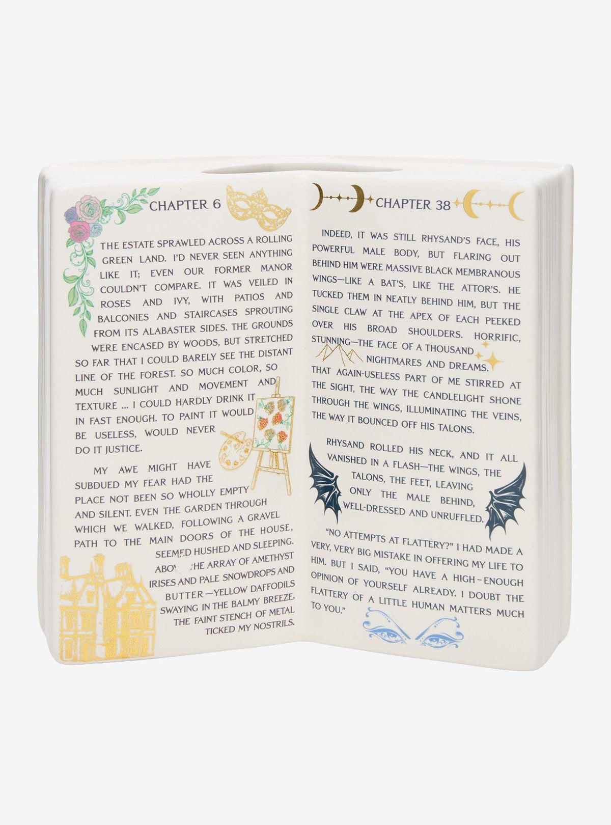 Florero libro abierto A Court of Thorns and Roses