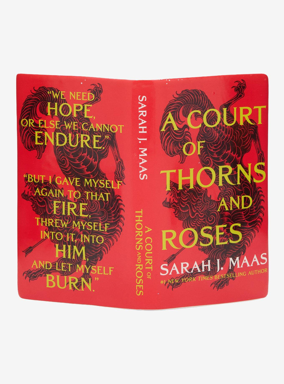 Florero libro abierto A Court of Thorns and Roses