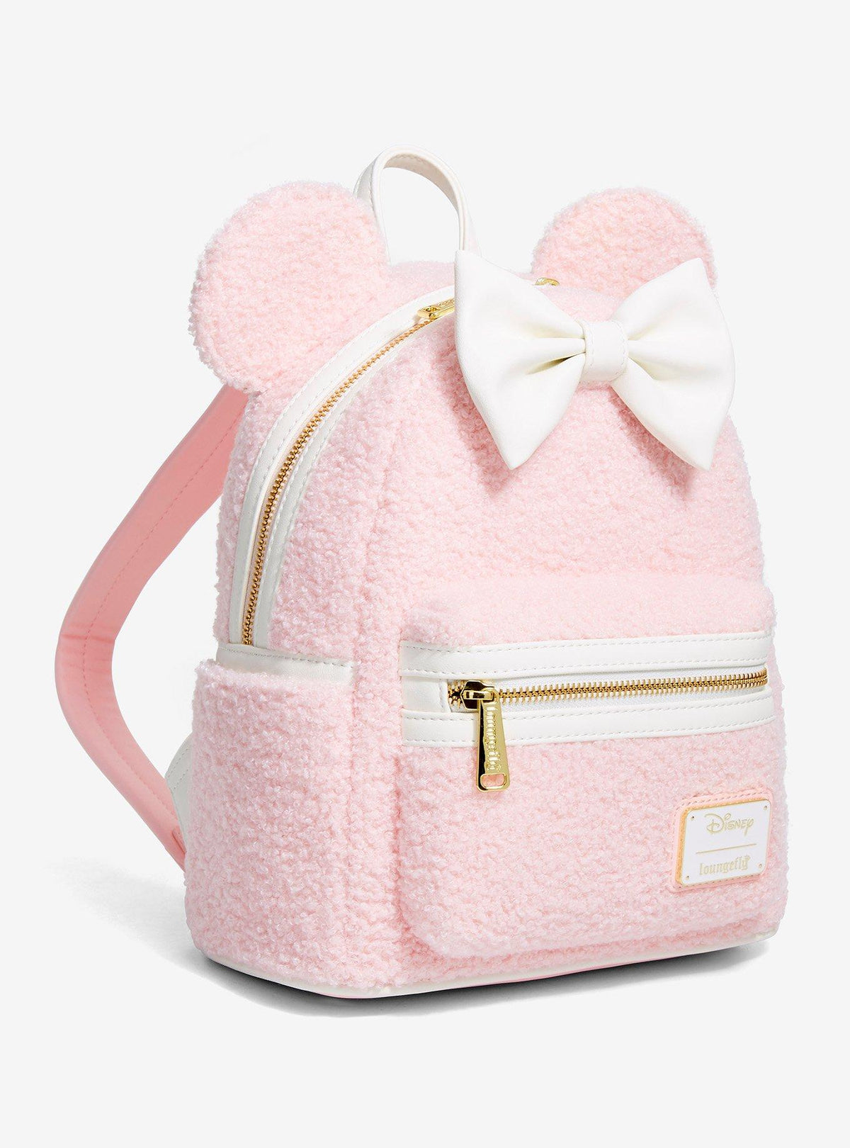 Mochila mini sherpa rosa con orejas de Minnie Mouse