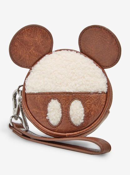 Monedero de sherpa con forma de Mickey Mouse