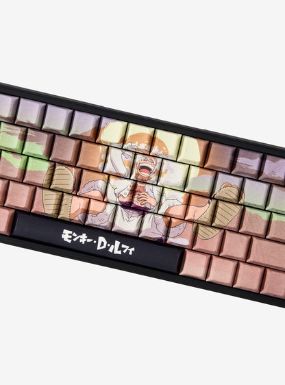 Teclado mecánico con cable de One Piece y Monkey D. Luffy