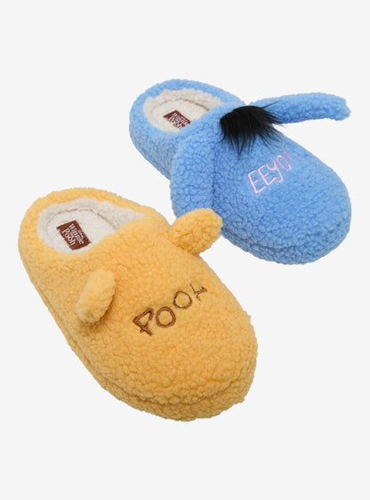 Pantuflas Sherpa Winnie the Pooh, Eeyore y Pooh Bear