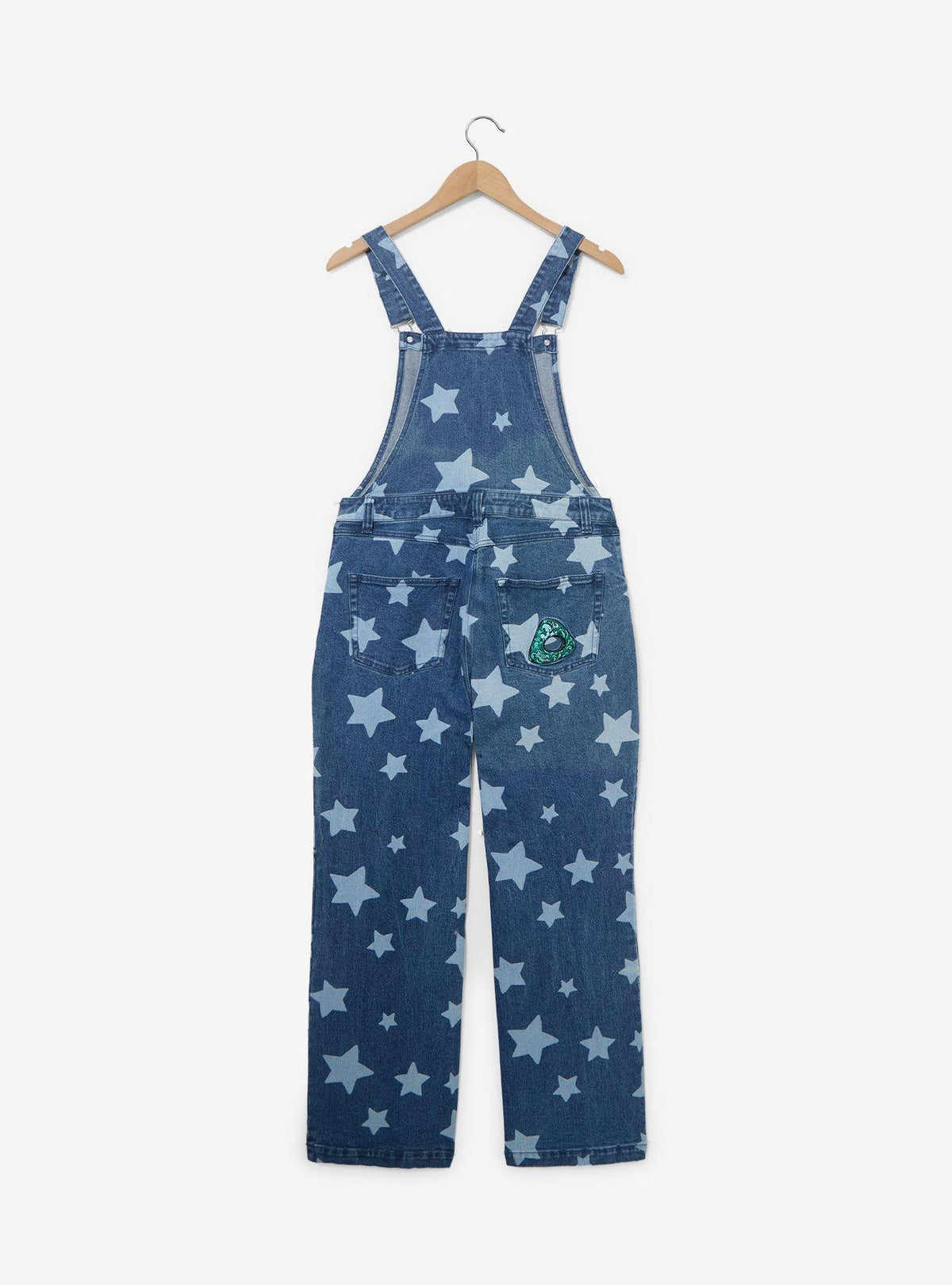 Jardinera de mezclilla Coraline con estrellas para mujer