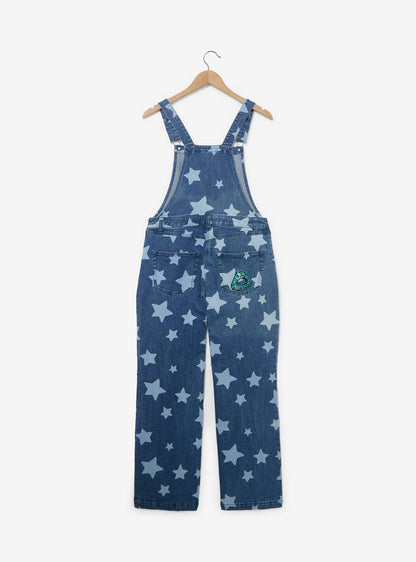 Jardinera de mezclilla Coraline con estrellas para mujer