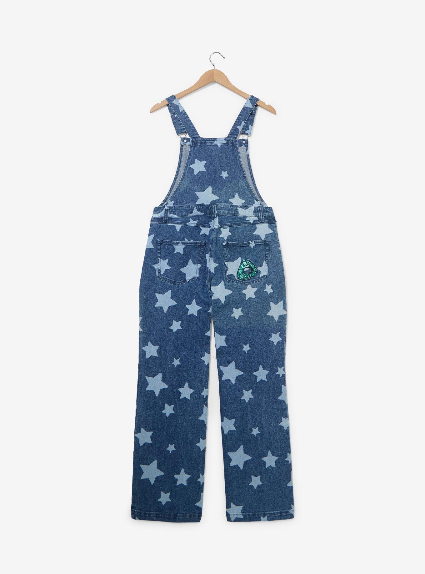 Jardinera de mezclilla con estrellas de Coraline para mujer