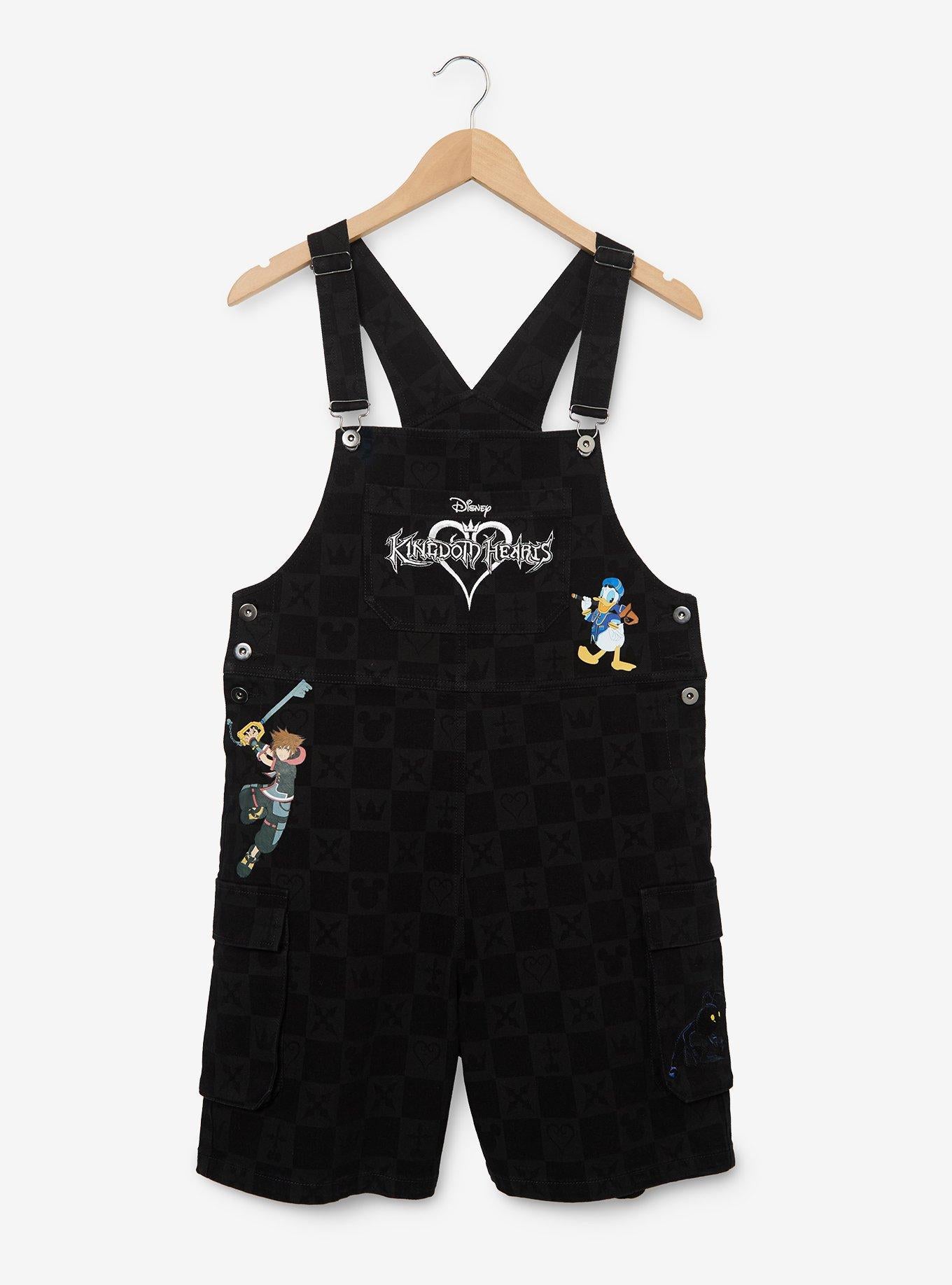 Jardinera corta a cuadros Kingdom Hearts para mujer