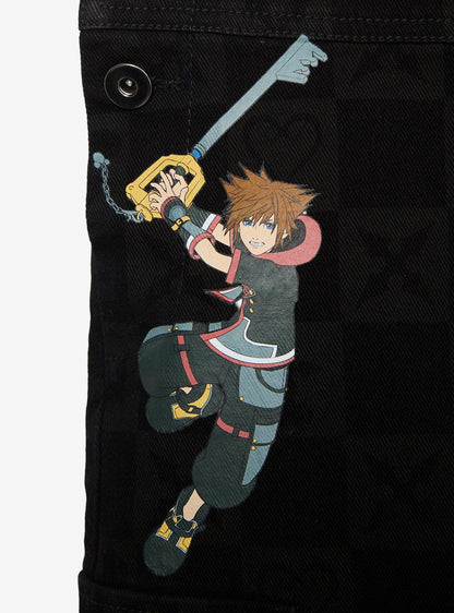 Jardinera corta a cuadros Kingdom Hearts para mujer