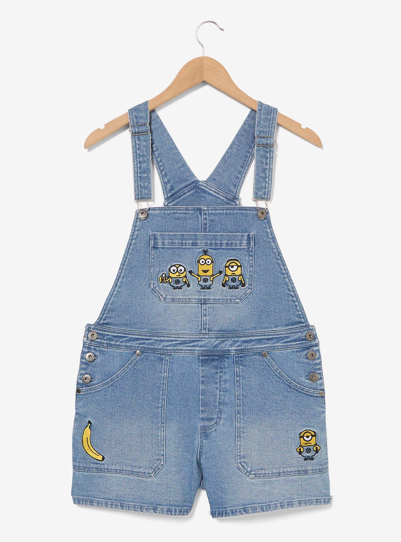 Jardinera corta de mujer Minions con bananas