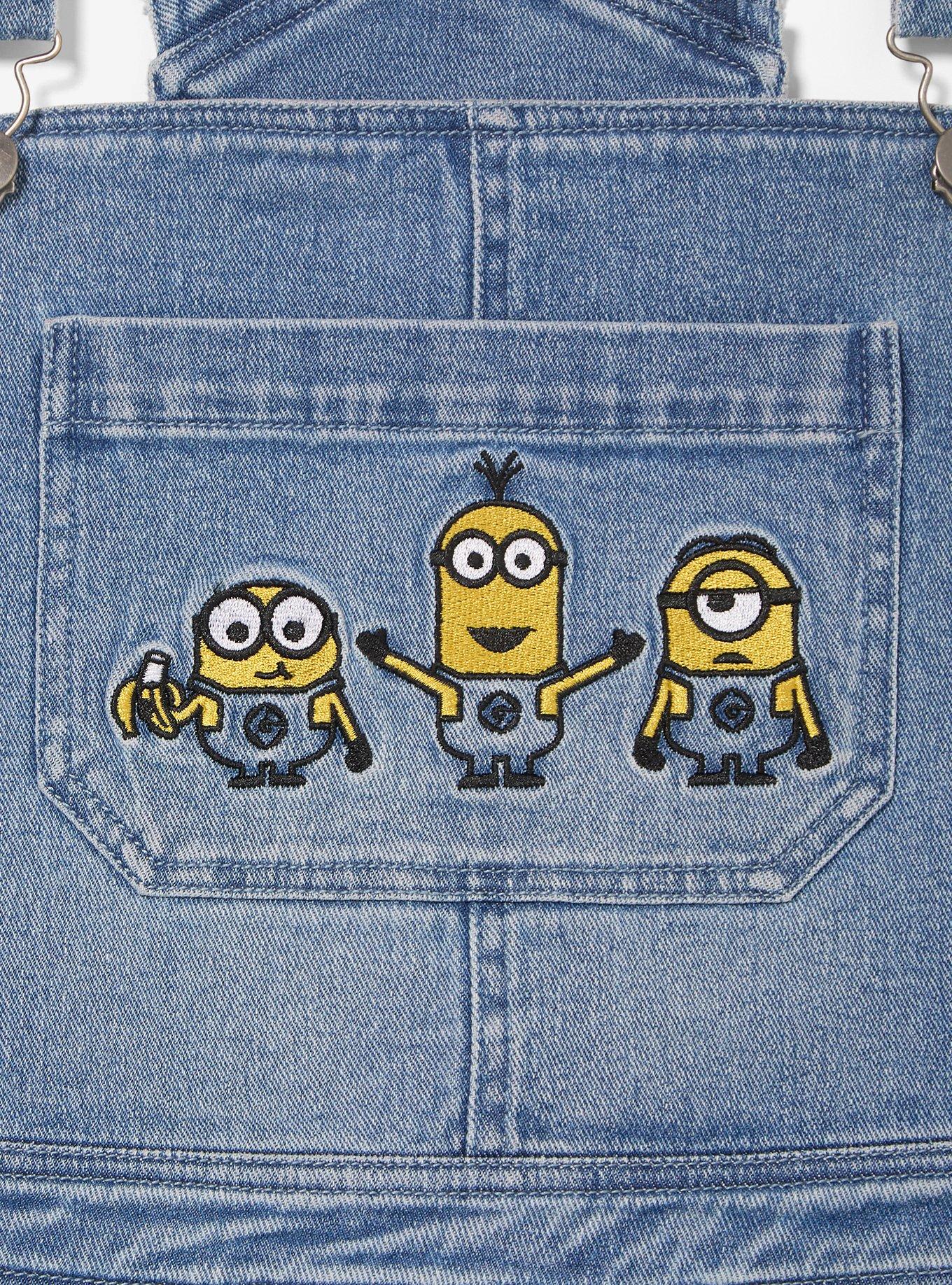 Jardinera corta de mujer Minions con bananas