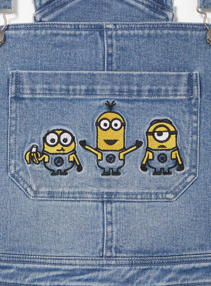 Jardinera corta de mujer Minions con bananas