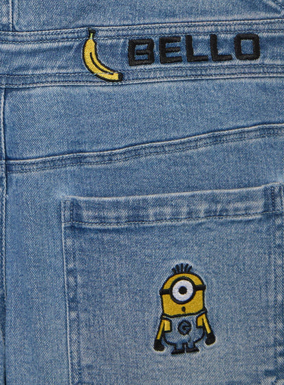 Jardinera corta de mujer Minions con bananas