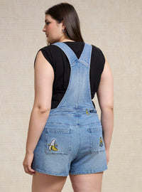 Jardinera corta Minions y bananas, tallas plus mujer