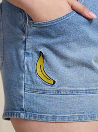 Jardinera corta Minions y bananas, tallas plus mujer