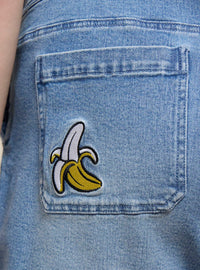 Jardinera corta Minions y bananas, tallas plus mujer
