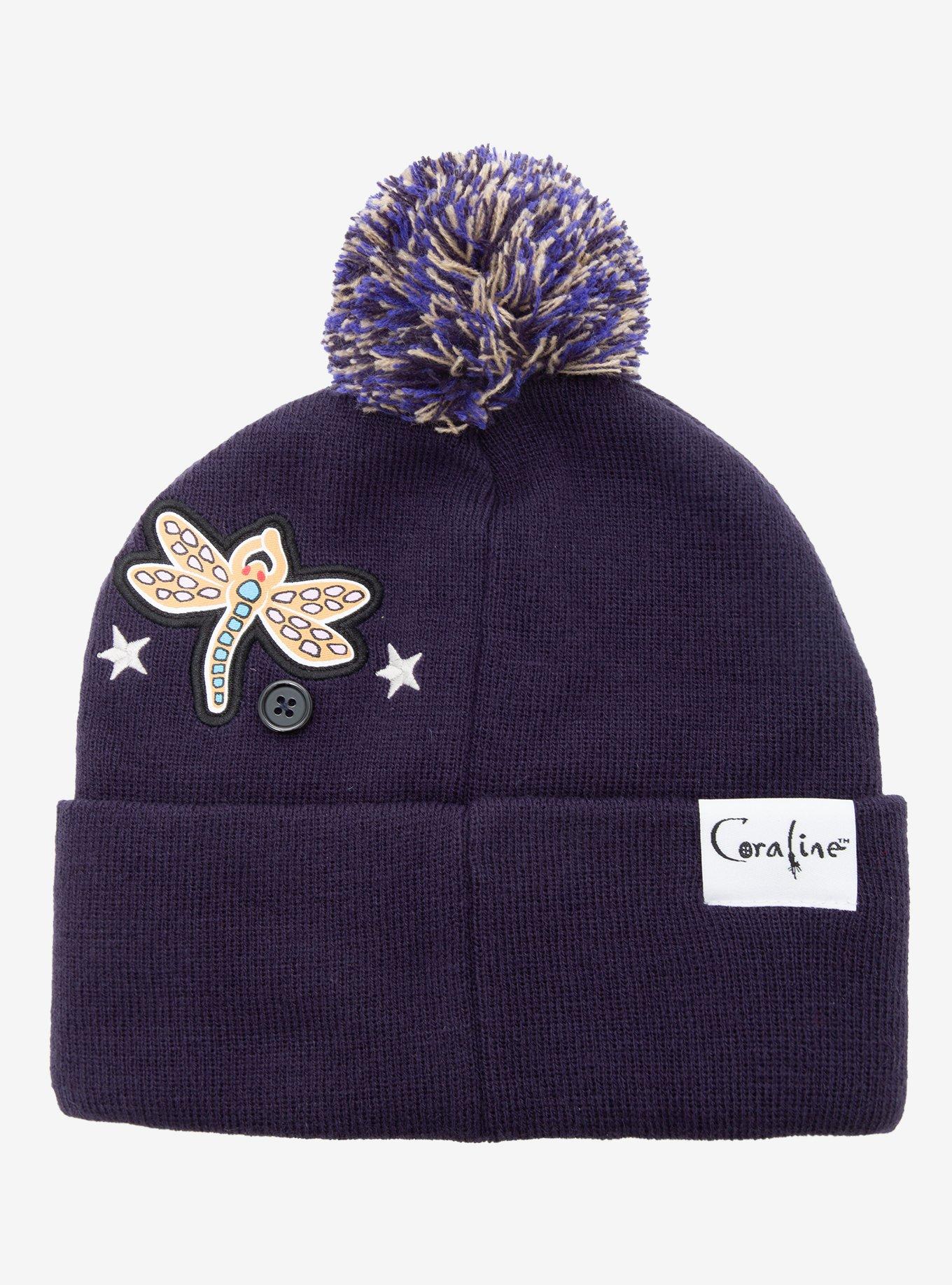 Gorro Coraline con parches y pompón