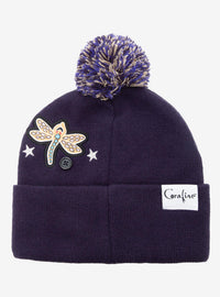 Gorro Coraline con parches y pompón