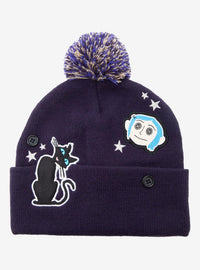 Gorro Coraline con parches y pompón