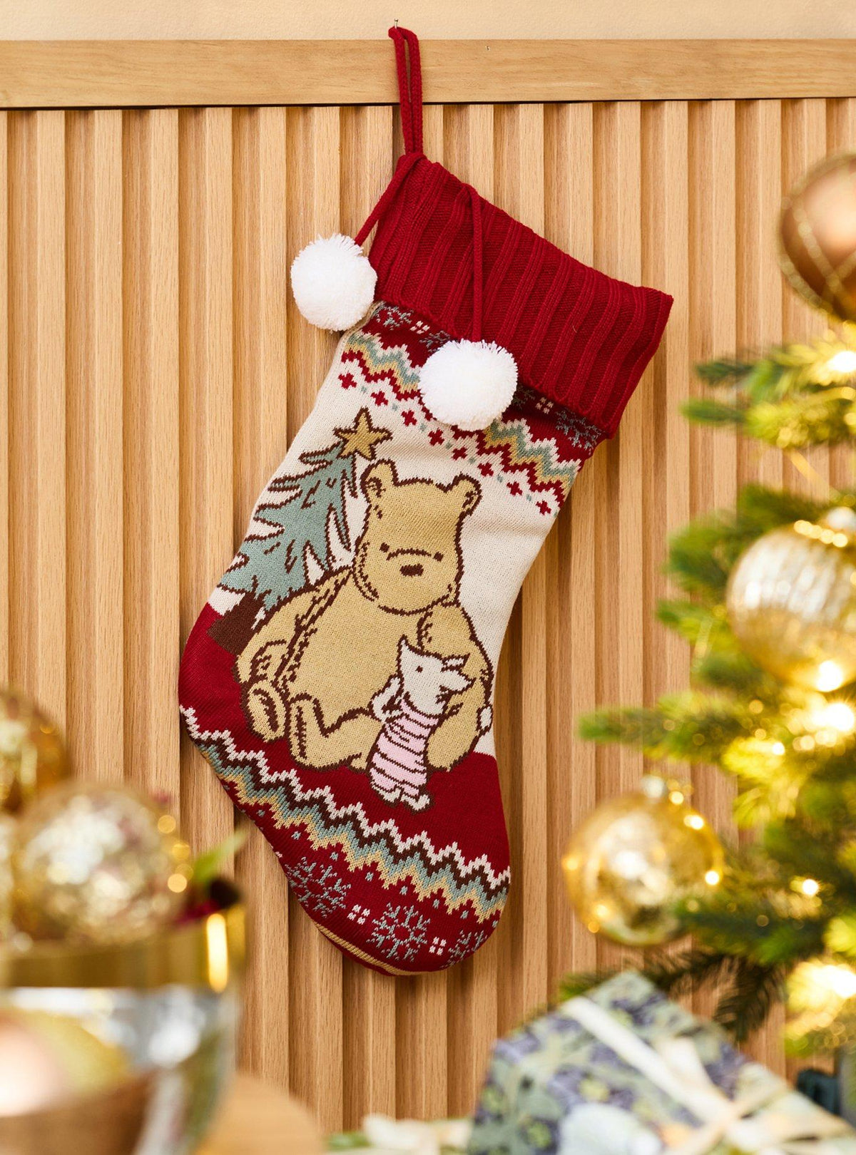 Calcetín navideño Disney de Winnie the Pooh y Piglet