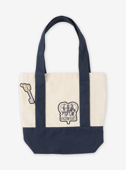 Mini bolso de lona azul marino Kingdom Hearts con parches
