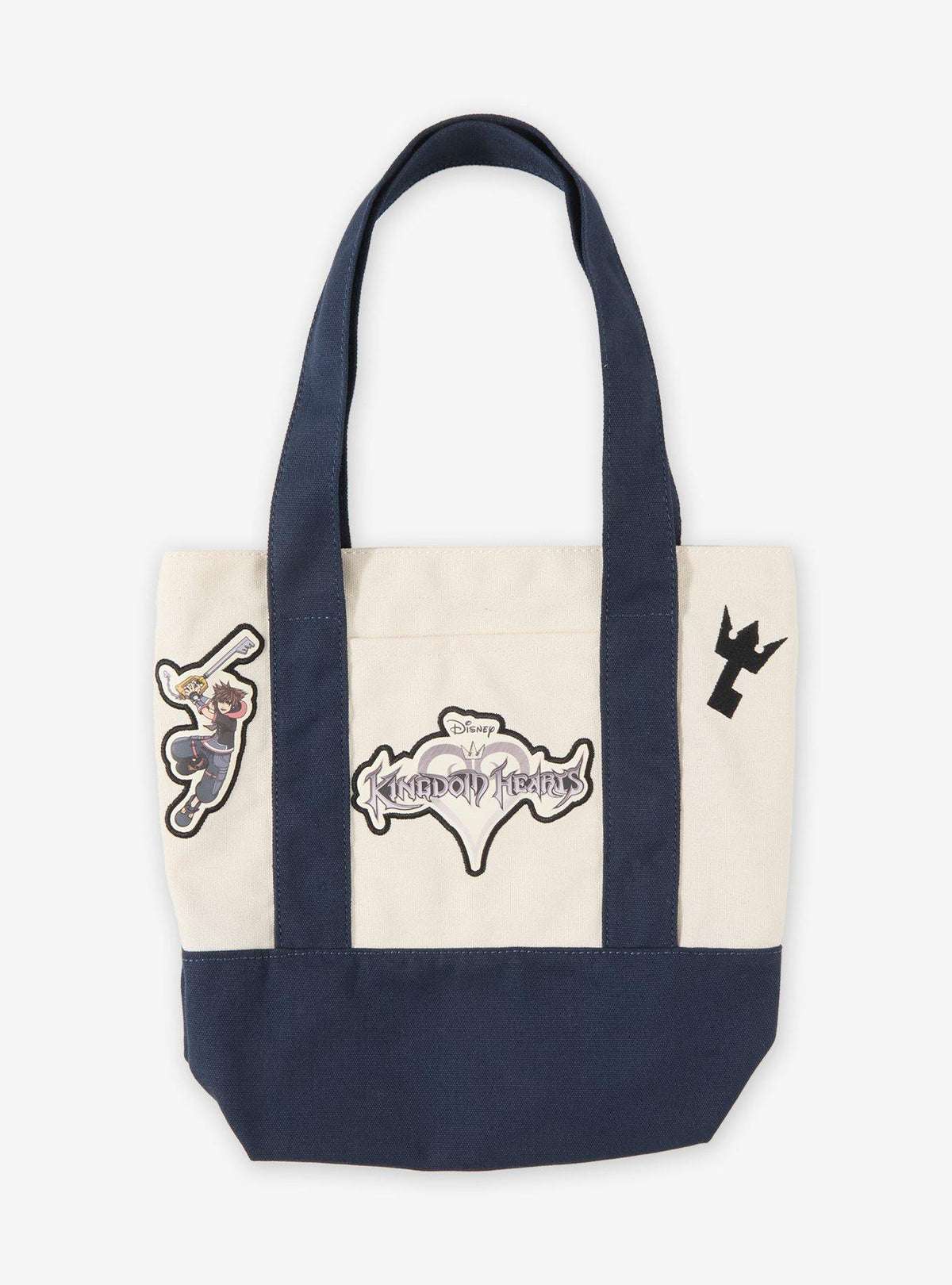 Mini bolso de lona azul marino Kingdom Hearts con parches