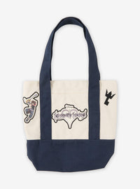 Mini bolso de lona azul marino Kingdom Hearts con parches