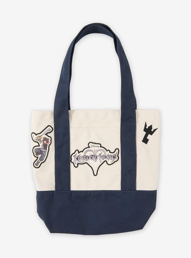 Mini bolso de lona azul marino Kingdom Hearts con parches