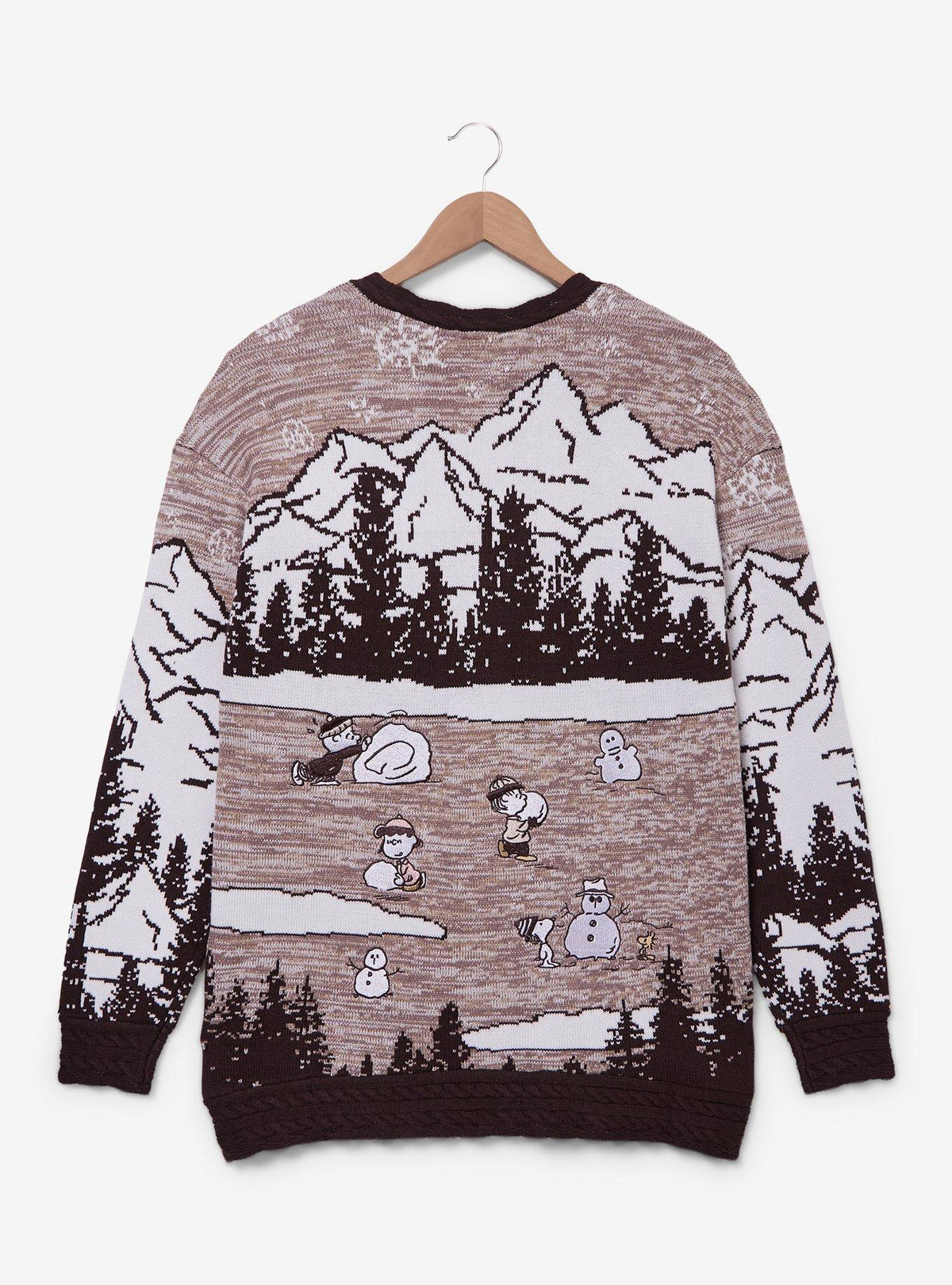 Chaleco Peanuts con escena invernal, tallas plus