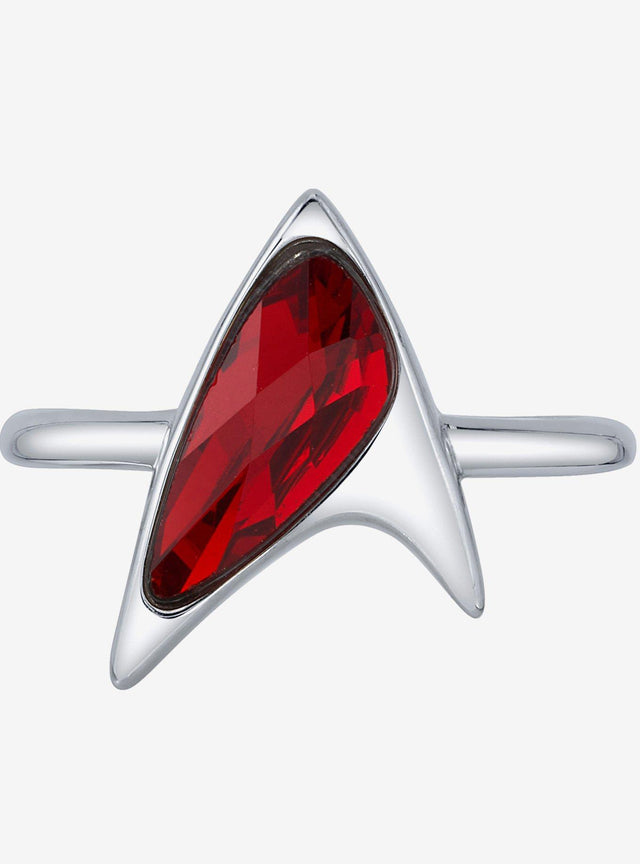 Anillo Delta de cristal Star Trek RockLove - Rojo