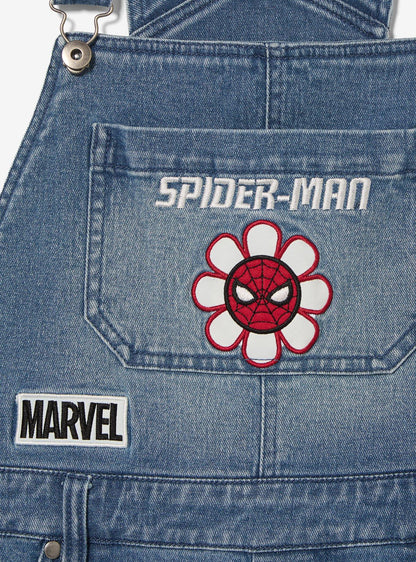 Jardinera corta bordada de Spider-Man para mujer