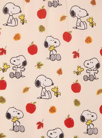 Vestido Peanuts de Snoopy y Woodstock con manzanas
