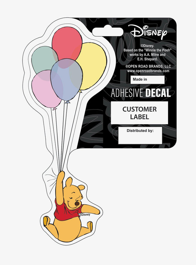 Adhesivo Winnie the Pooh con globos