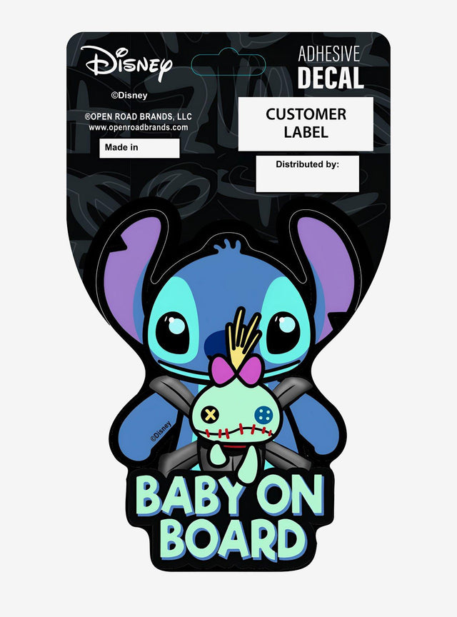 Calcomanía Disney Lilo & Stitch Bebé a bordo