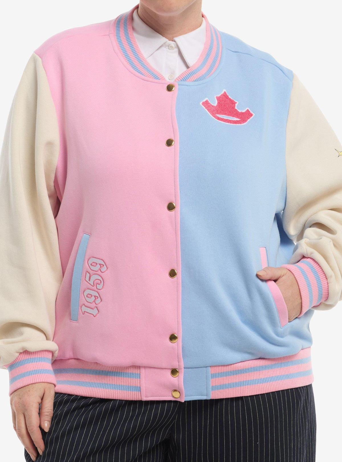 Chaqueta varsity Sleeping Beauty para niñas, tallas grandes