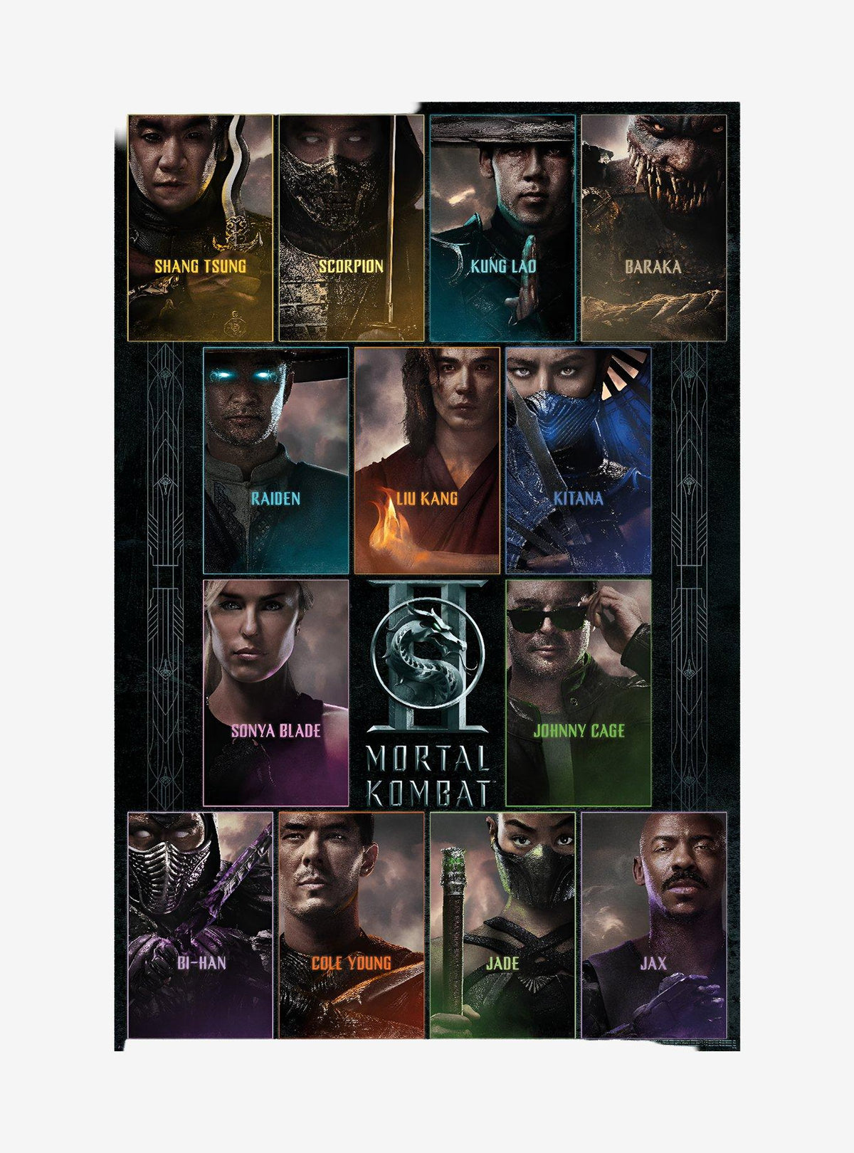 Póster de personajes de Mortal Kombat II