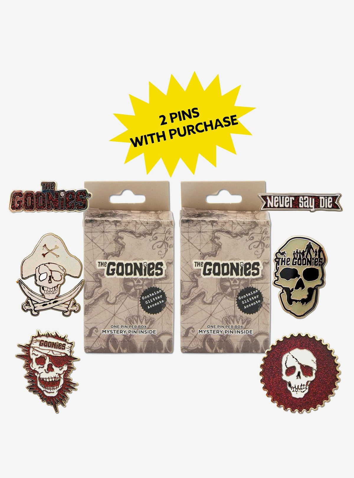 Set de 2 pines sorpresa esmaltados de The Goonies
