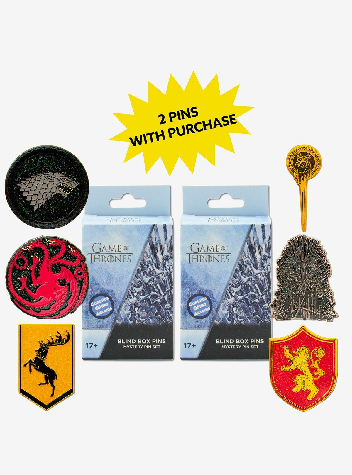 Caja sorpresa de pin esmaltado Game of Thrones, serie 2